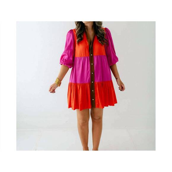 NEW EMILY MCCARTHY women´s sadie dress in orange
